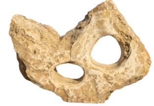 Travertin děravý TR51 podřezaný solitérní kámen